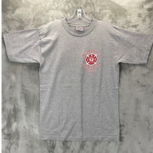 Bayside Metropolis Fire Fighters Local 3367 Superman Graphic T-Shirt Mens Medium